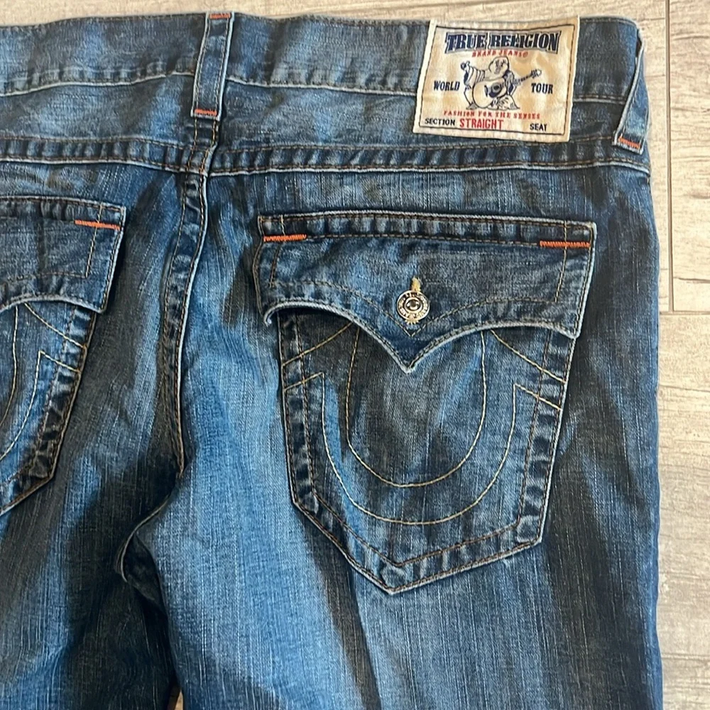 TRUE RELIGION‎ Ricky Flap Relaxed Straight Fit Jeans Size 38